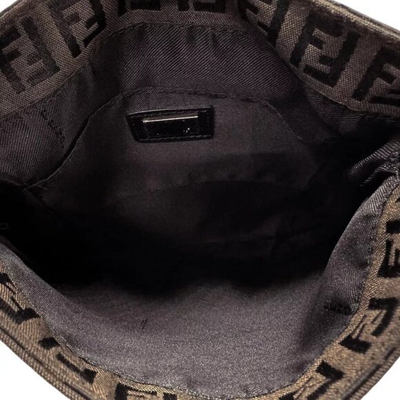 Fendi Black and Brown Zucchino Crossbody Bag - Picture 9 of 16